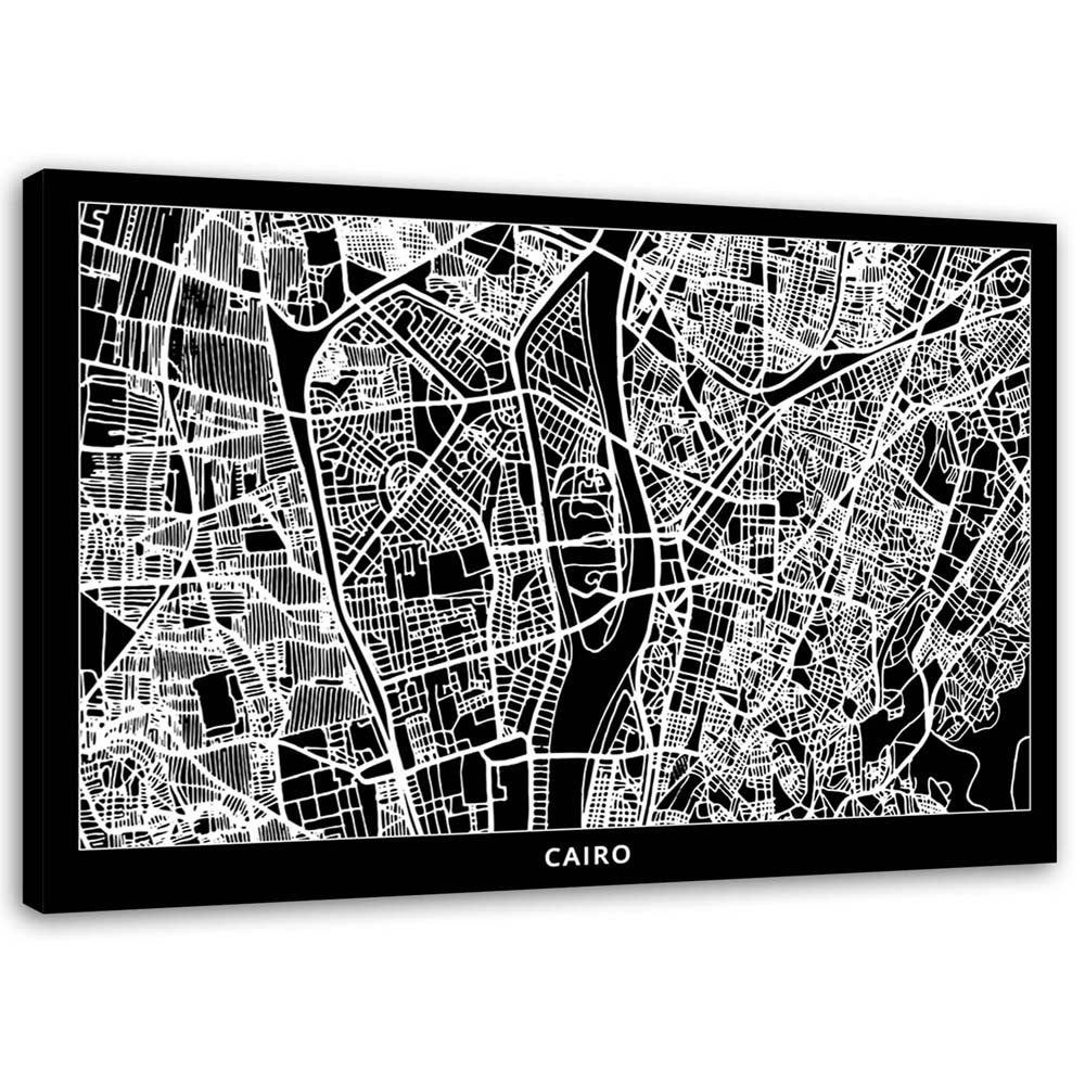 Obraz, Kair - plan miasta 100x70