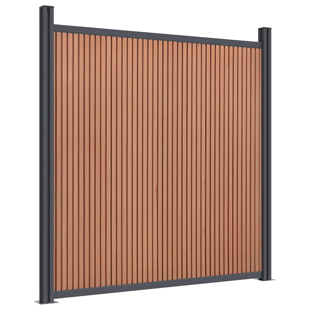 Panneau de clôture marron 1045 x 186 cm WPC - 4