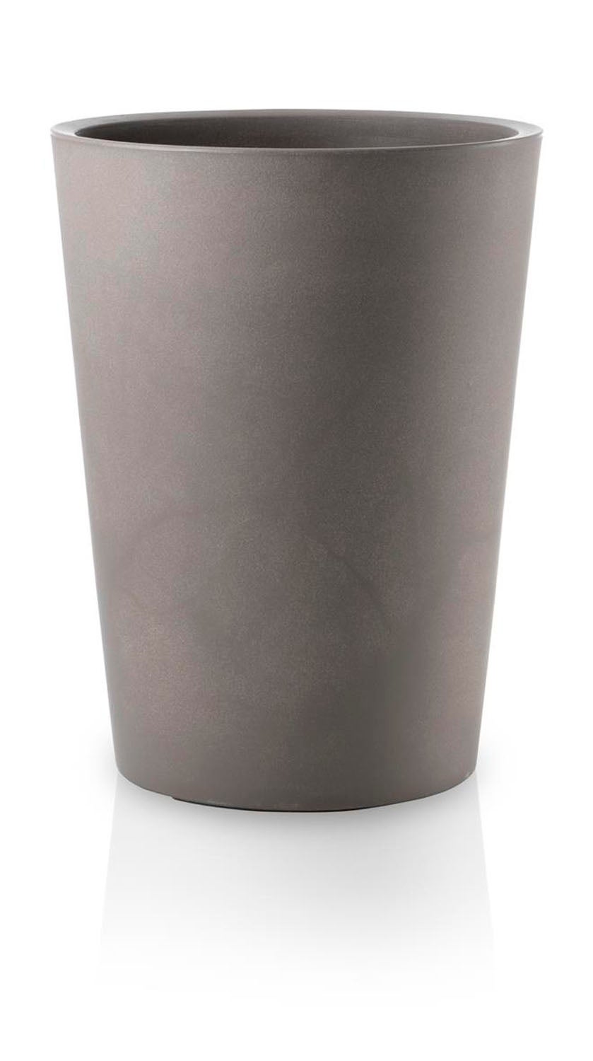 Vaso tondo alto ''Zamora Essential'' in plastica colorati da esterno per piante e fiori - 5