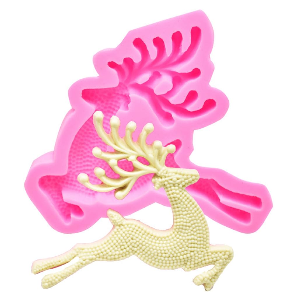 Kalanka-Lot De 2 Moules En Silicone En Forme D'élan, Père Noël, , Élan