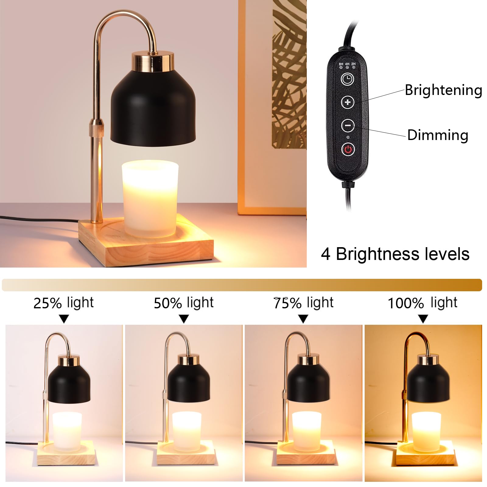 Bruciatore Per Oli Essenziali In Ferro E Ceramica Nero - Lampada Profumata Con Portacandela Tealight