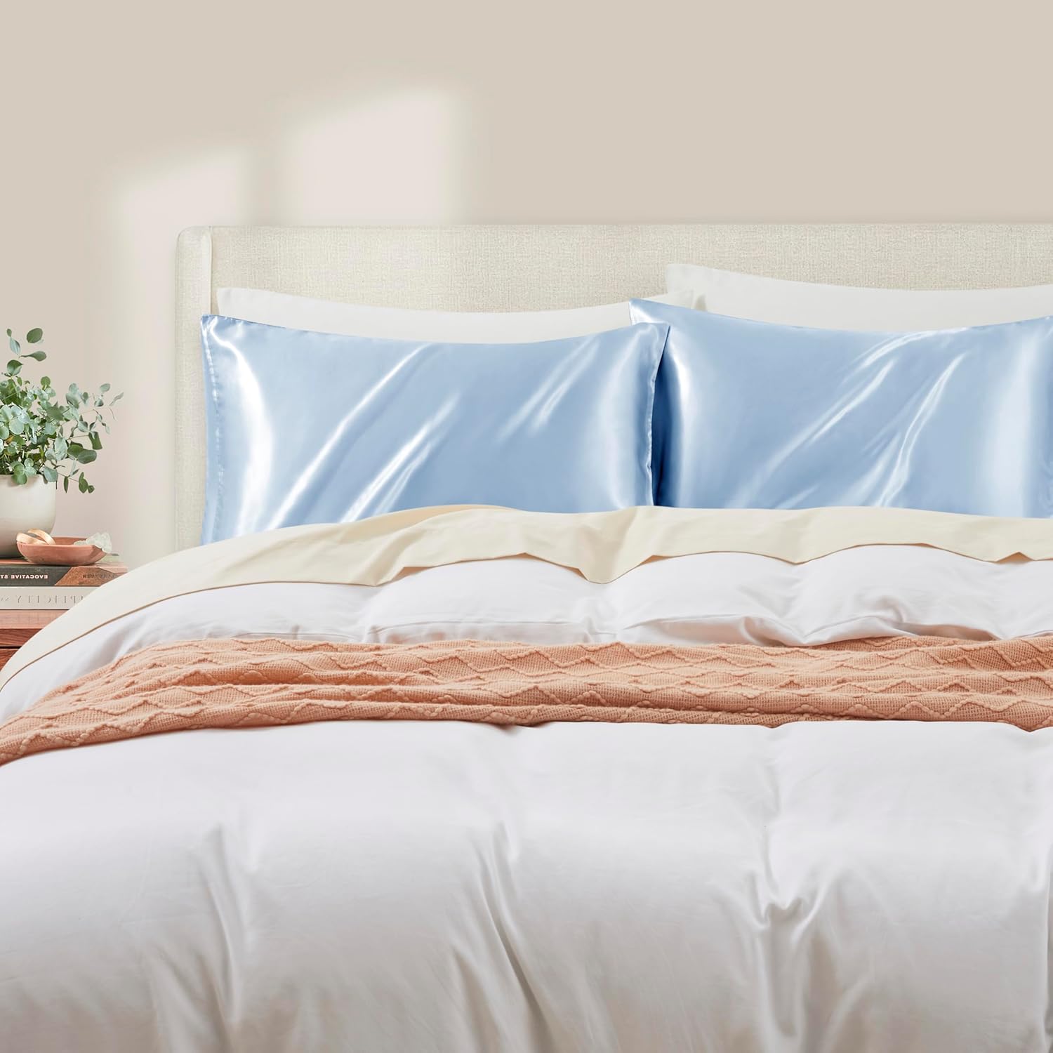 Taie d'oreiller en soie (1 pièce) - Convient aux personnes qui transpirent facilement pendant leur sommeil ou qui souffrent de sueurs nocturnes ; dou - 2
