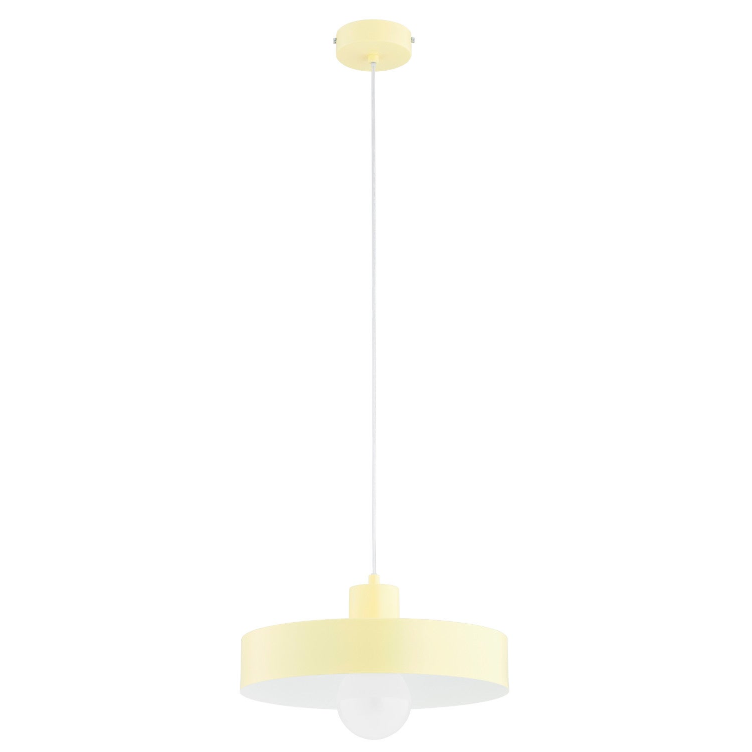 Lampa wisząca Nevera żółto-biała 1xE27x15W dziecięca wym: 80 x 34 x 34 cm metal Alfa