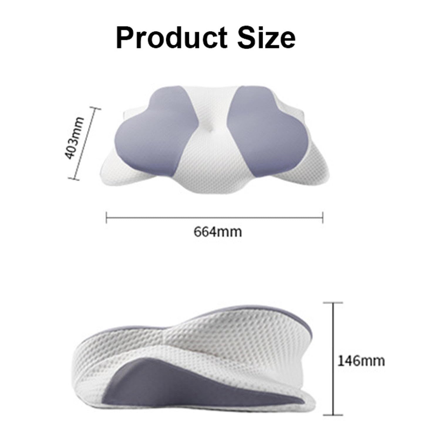 Oreiller de soutien cervical en mousse à mémoire de forme, oreiller ergonomique pour les personnes dormant sur le côté, sur le dos et sur le ventre - 7