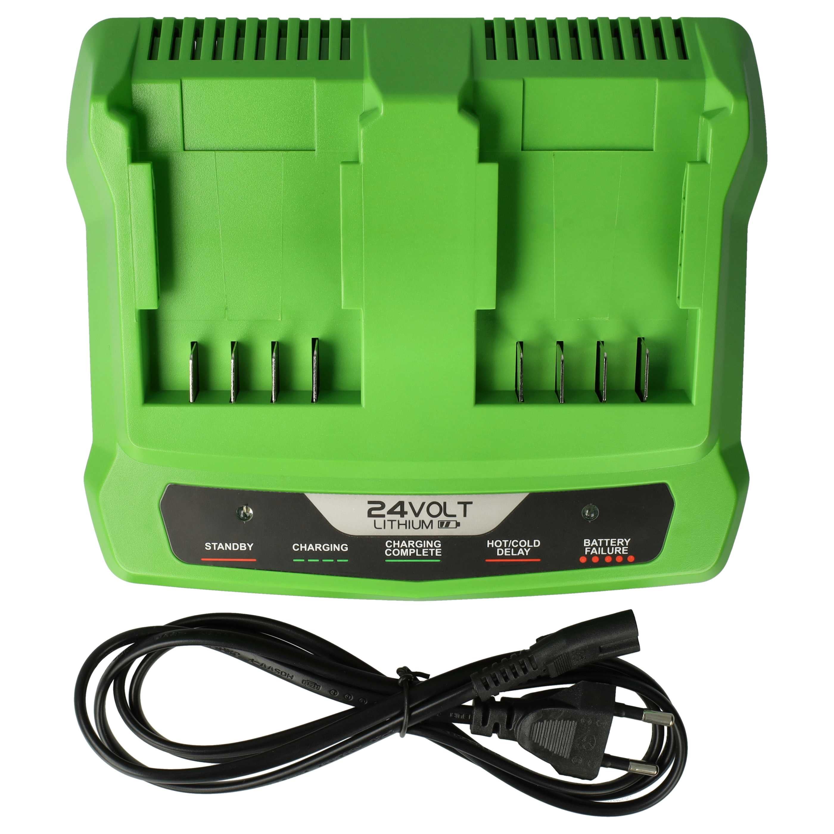 Batteria E Caricatore 24V Per Greenworks – Sostituisce G24B2 G24B4 E G24MC, Ioni Litio 3,5Ah, Con Protezioni E 12 Mesi Di Garanzia