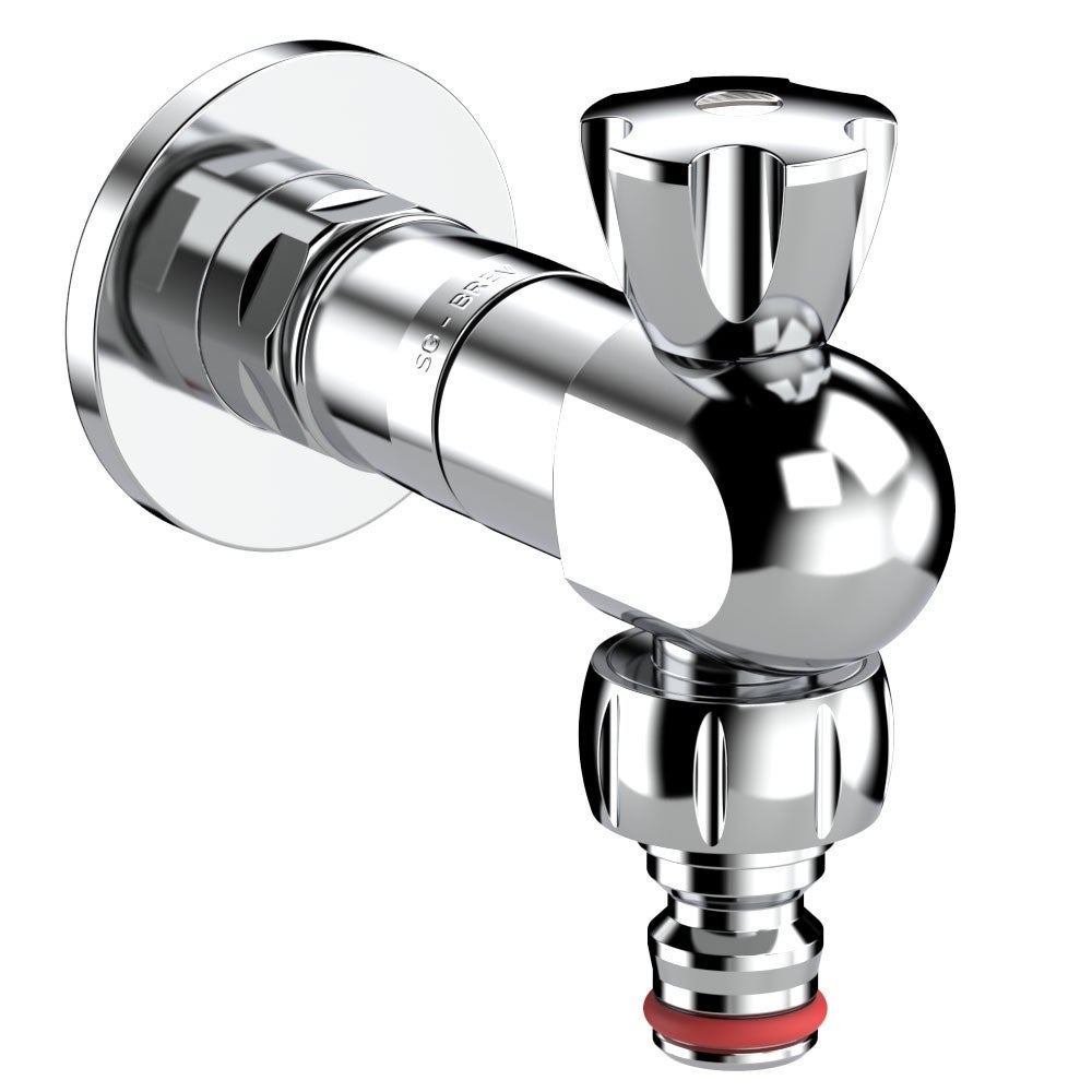 Grifo de jardín ingenius de conexión rápida de con conector de manguera 3/4”g ig400 - cromo