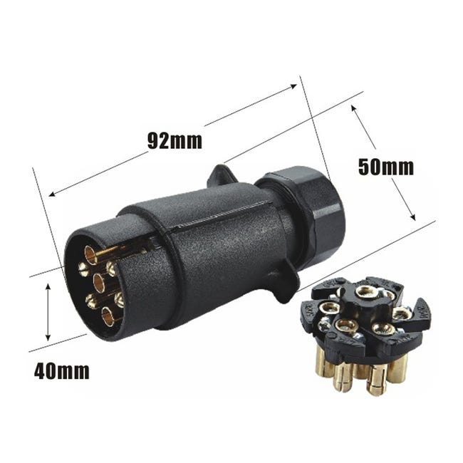 Spina Per Rimorchio A 7 Pin, Adattatore Per Connettore Per Rimorchio Staccabile Estremita Maschio~p141062375 Spina Per Rimorchio A 7 Pin, Adattatore Per Connettore Per Rimorchio Staccabile Estremita Maschio~p141062375