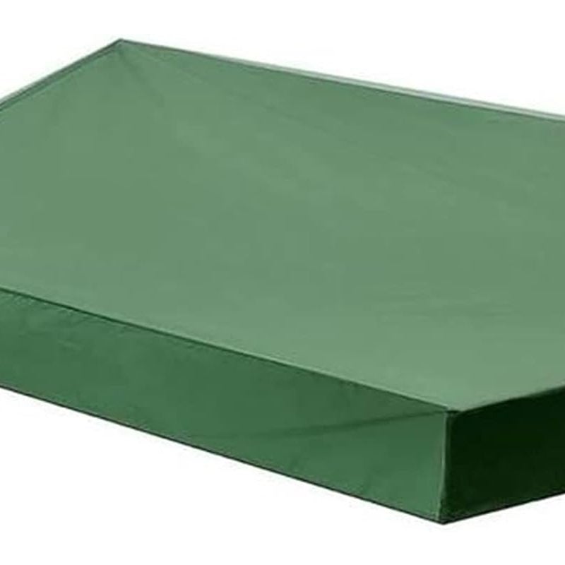 Pokrywa do piaskownicy ogrodowej, wykonana z tkaniny Oxford, wodoodporna i pyłoszczelna, w kształcie łódki ze ściągaczem (kolor: zielony, rozmiar