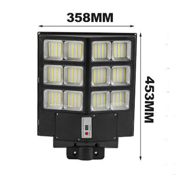 Lampione Solare LED Esterno 196 LED – 2500 Lumen, Sensore Di Movimento 7m, 3 Modalità, IP65 Impermeabile, Con Telecomando, Batteria 2400 MAh