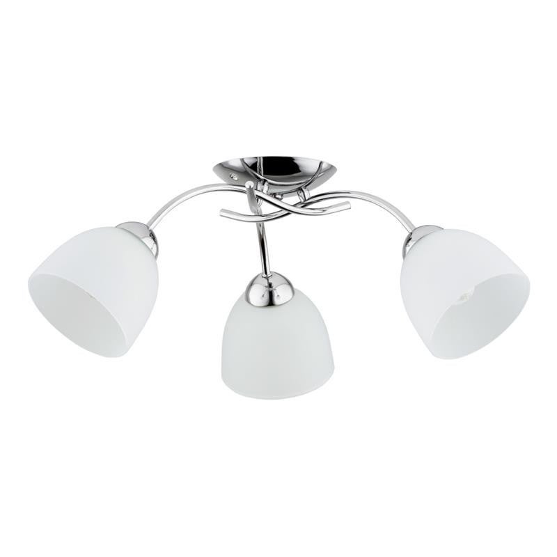Lampa wisząca AVILA chromowana biała 3 x E27 x 15W wym: 24,5 x 56 x 56 cm Alfa