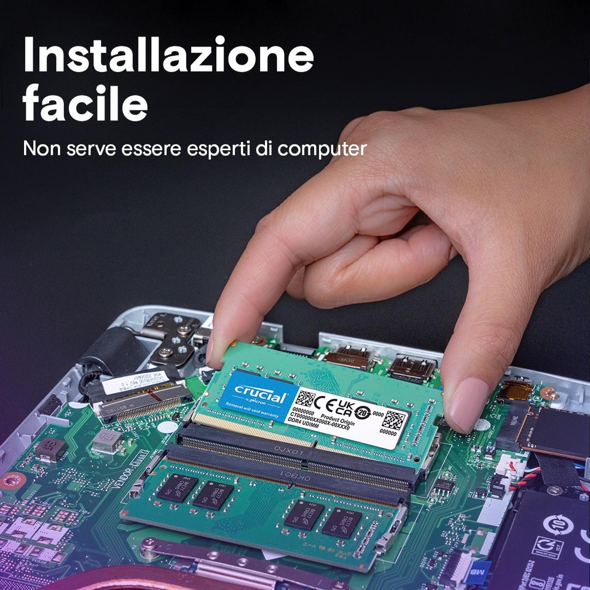 DDR4 x NB SO-DIMM CRUCIAL 32GB 3200MHz - CT32G4SFD832A - 4