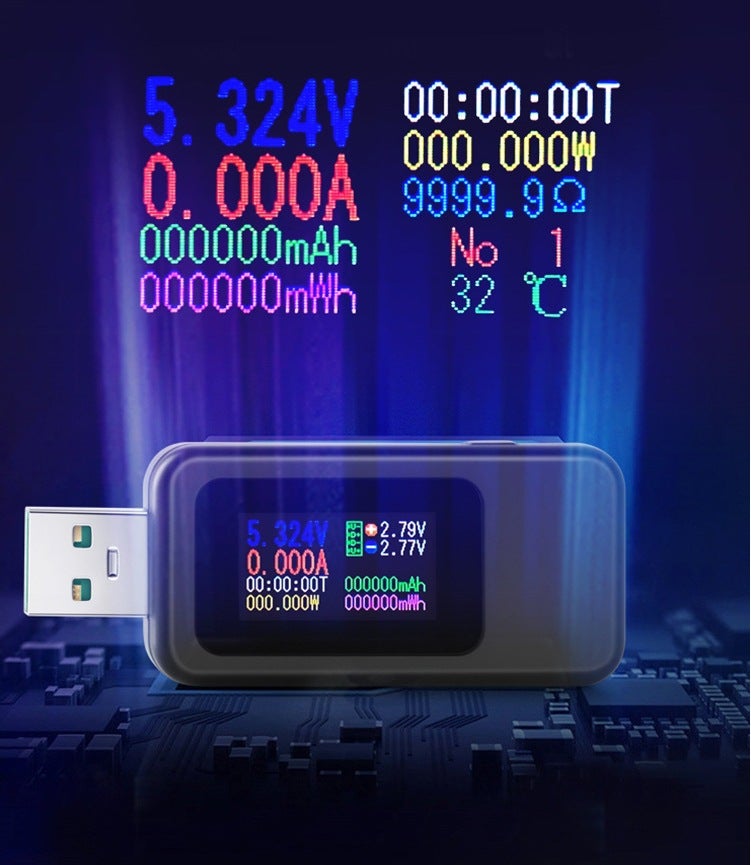 UD24 Testeur USB Type C Voltmètre Ampèremètre - Détecteur PD Charge Rapide Huawei Xiaomi