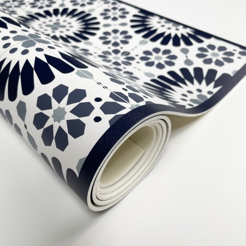 Tapis antidérapant - Marsiho - vinyle - int./ext. - Bleu - 50x200cm - 4