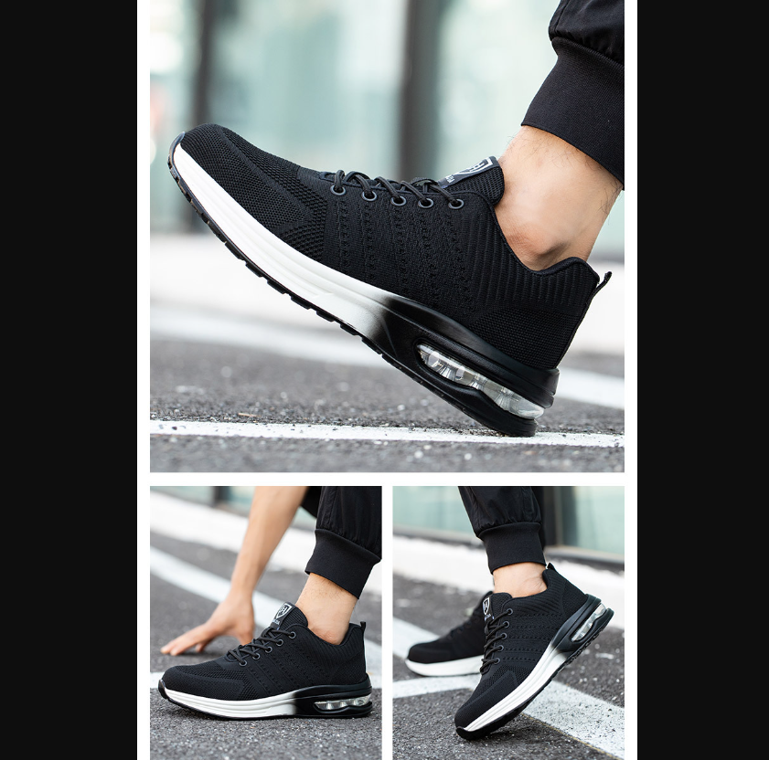 Chaussures de Securité Hommes Femmes Legere Basket de Securite Respirante Confortable Chaussure de Travail avec Embout en Acier Noir Taille 41 - 8