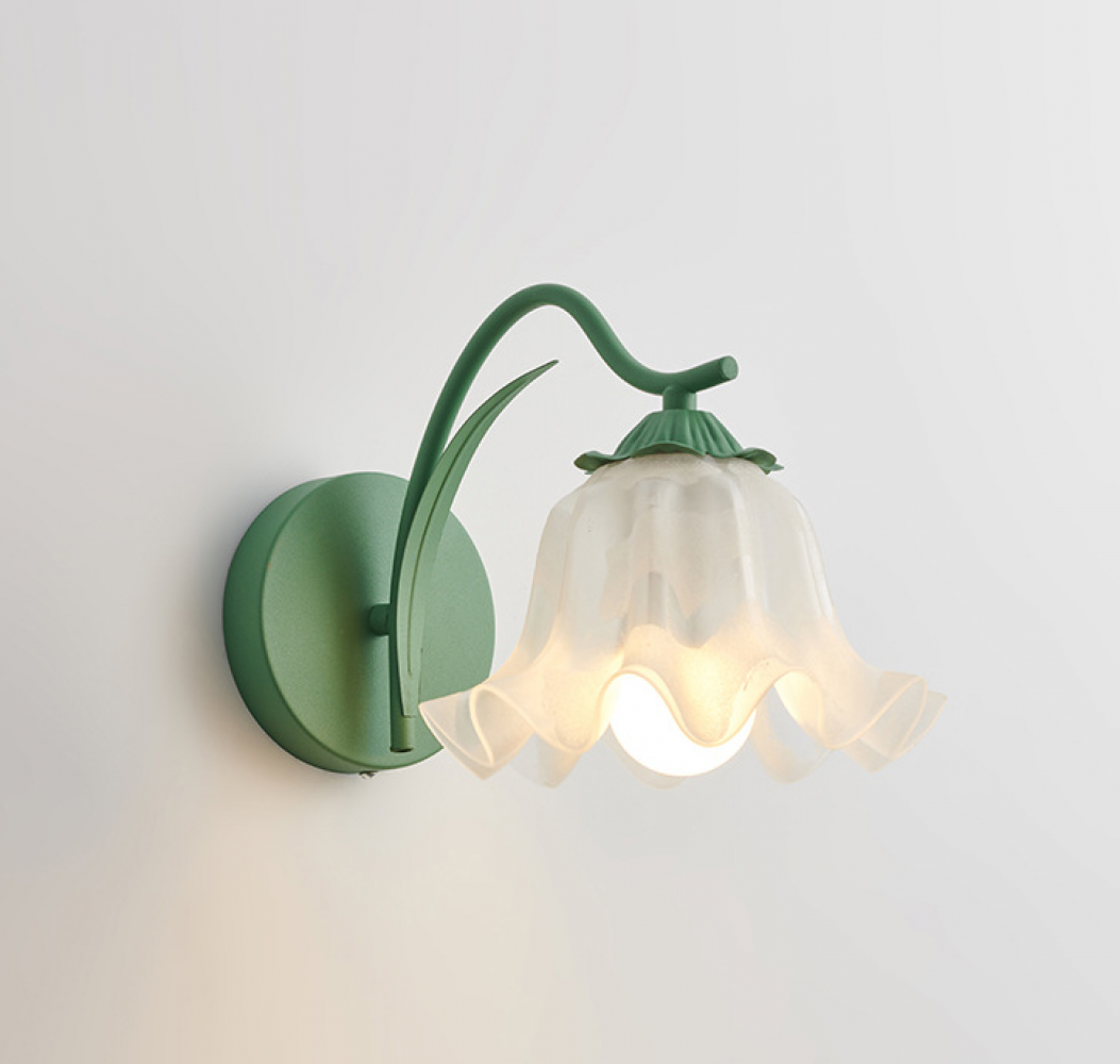Aplique de pared dormitorio LED, lámpara vintage francesa, cristal, 220V, CRI≥95, 3 colores, 35x18cm, luz regulable antideslumbrante - 4