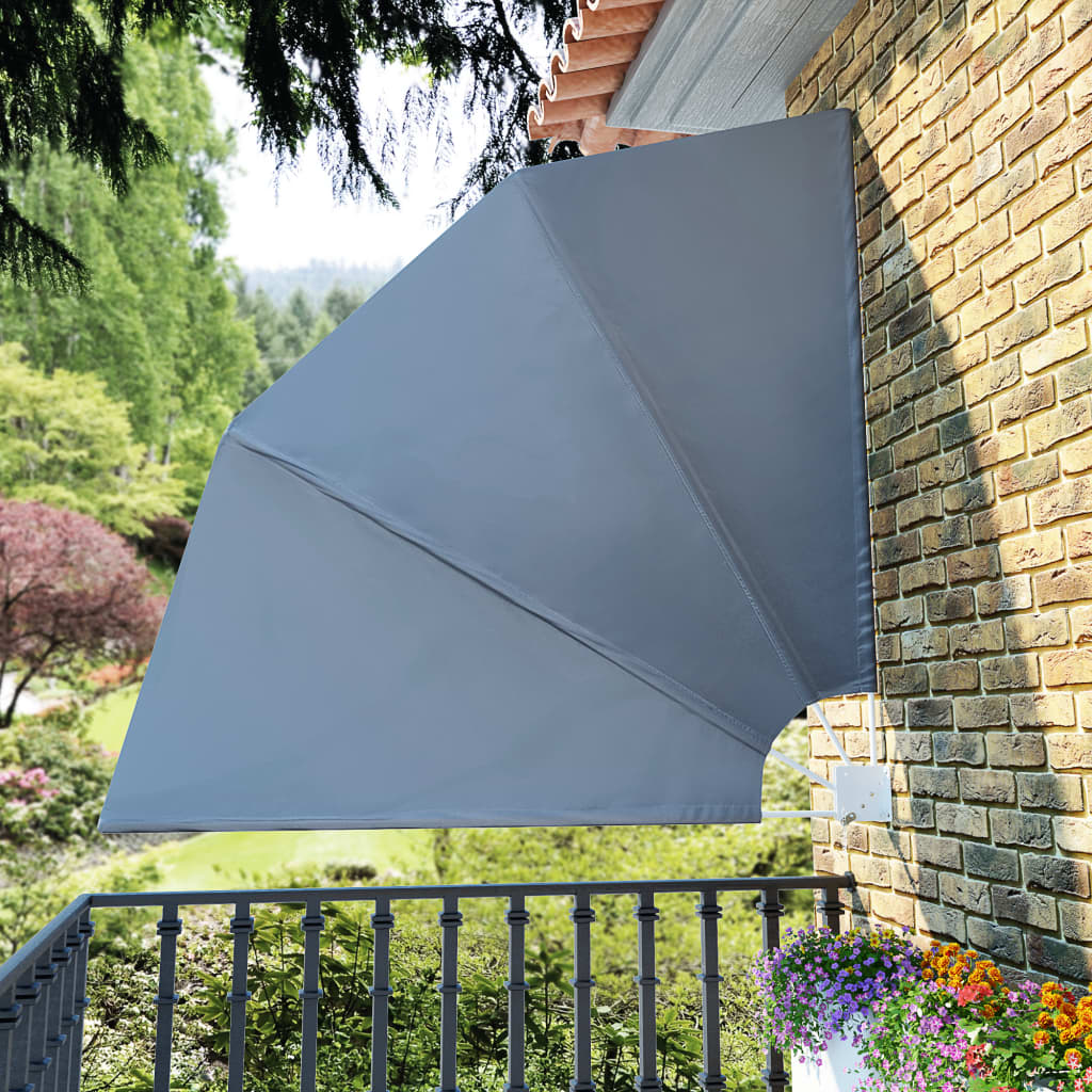 Maison exclusive - toldo lateral plegable de balcón gris 210x210 cm