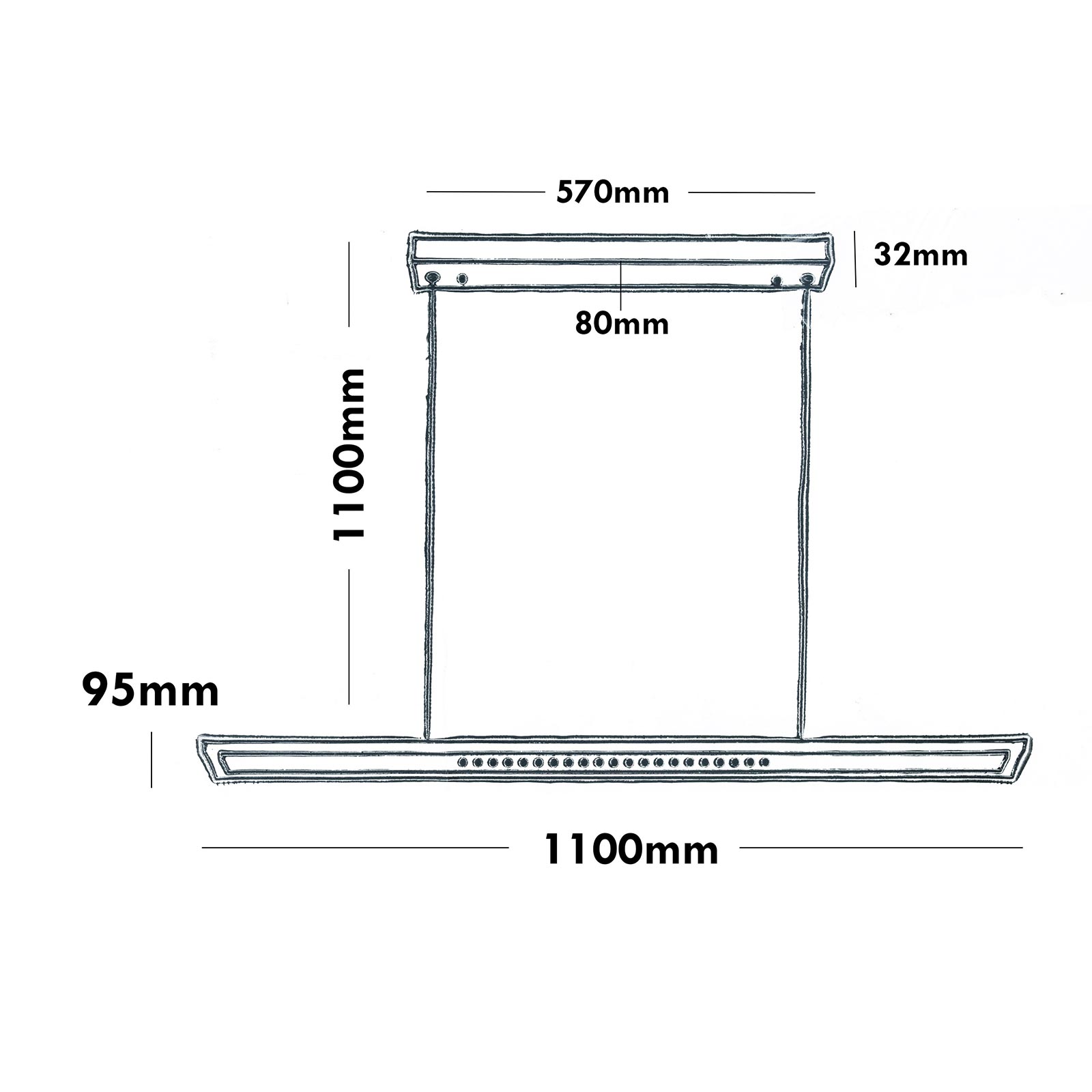 Lustre LED moderne à intensité variable 70 W CCT, lampe suspendue pour cuisine, bureau, avec télécommande 230V NOIR - 9