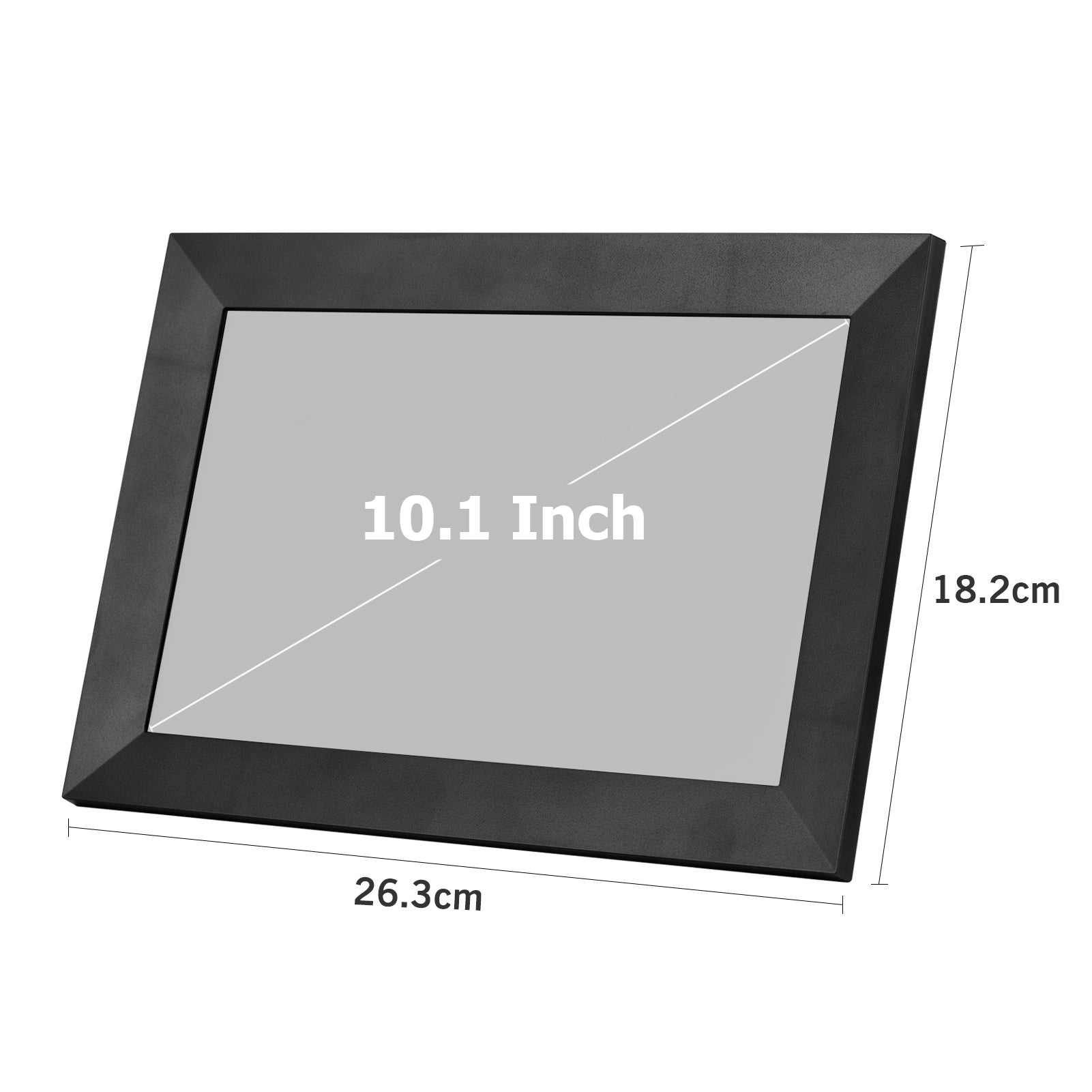 Cornice Digitale Frameo 10.1 Pollici Touch Screen IPS 1280x800, Wi-Fi, 32GB, Sottile E Leggera In Acrilico, Condivisione Istantanea Di Foto E Video Via App, Rotazione Automatica, Supporta JPG/MP4, Regalo Ideale Per Ogni Occasione