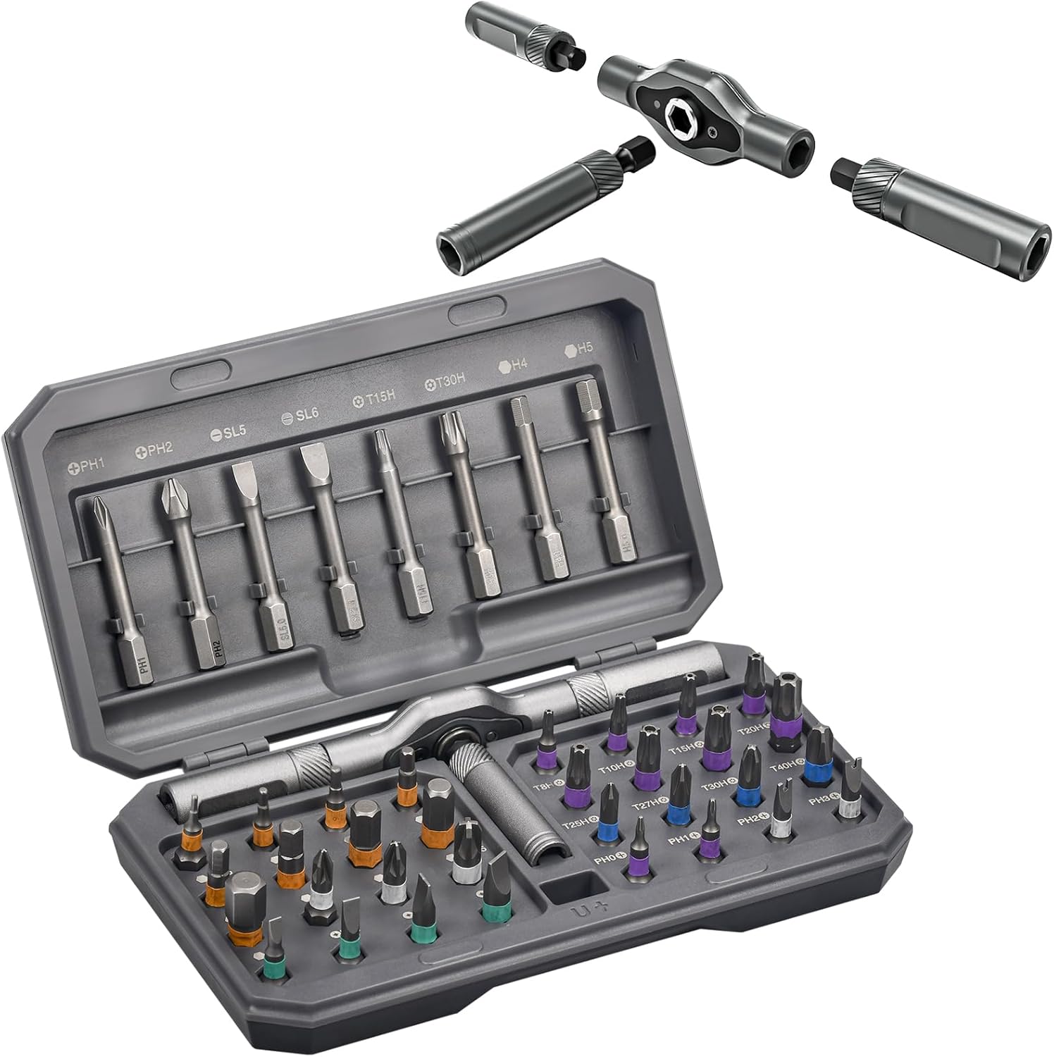 Kit tournevis de précision 24 embouts magnétiques et boîte de