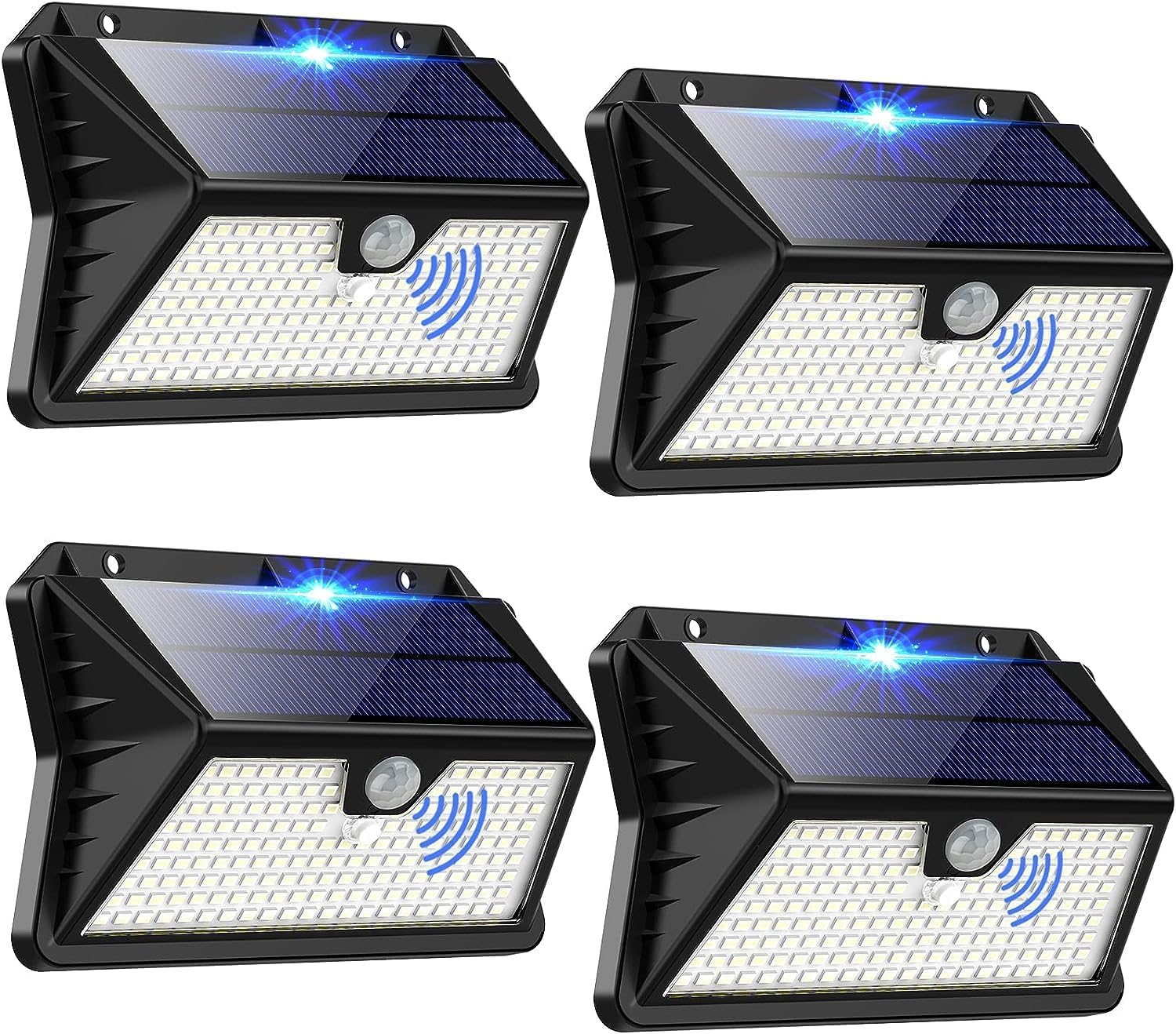 Zewnętrzna Lampa Solarna sztuki Tryby Projektor Oświetlenie z Detektorem Ruchu LED Reflektor Solarny Wodoodporna Lampa Solarna do Ogrodu Garażu