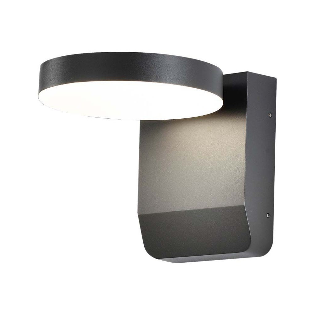 Okrągła lampa ścienna LED 17W 150LM/W Kolor czarny 3000K IP65
