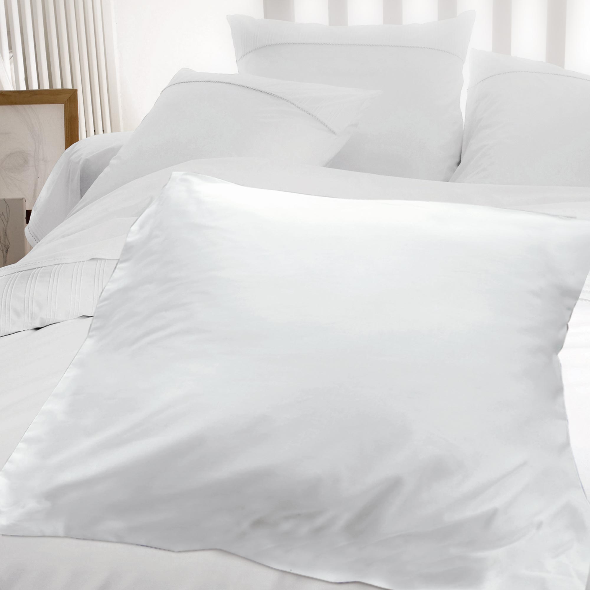 Housse d'édredon uni 140x150 cm coton ALTO Blanc - 2