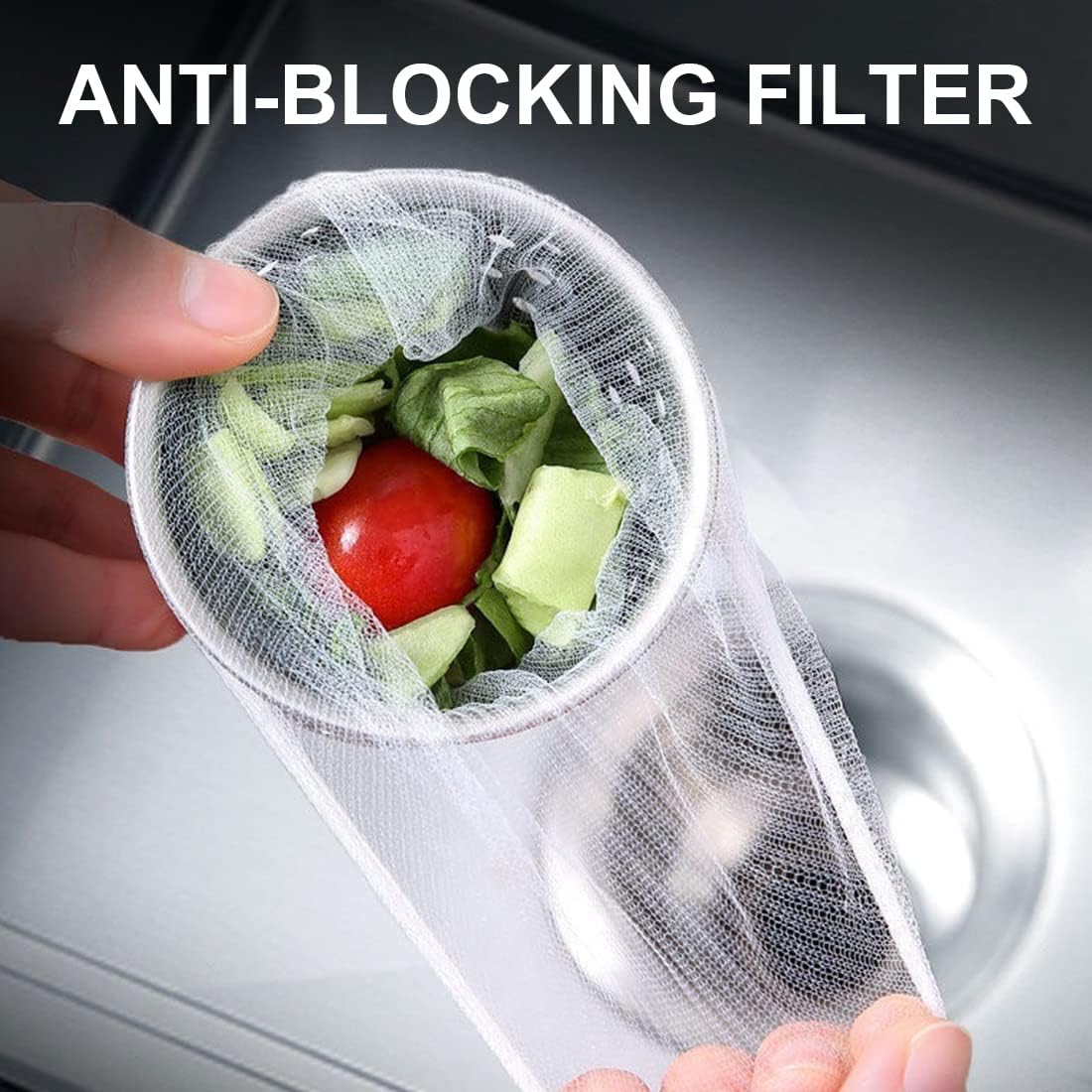 Sac En Maille Filet Pour évier - Filet D'évier - Boîte D'aspiration Incluse - Filet De Filtration élastique Pour évier De Cuisine, évier De Salle De Bain