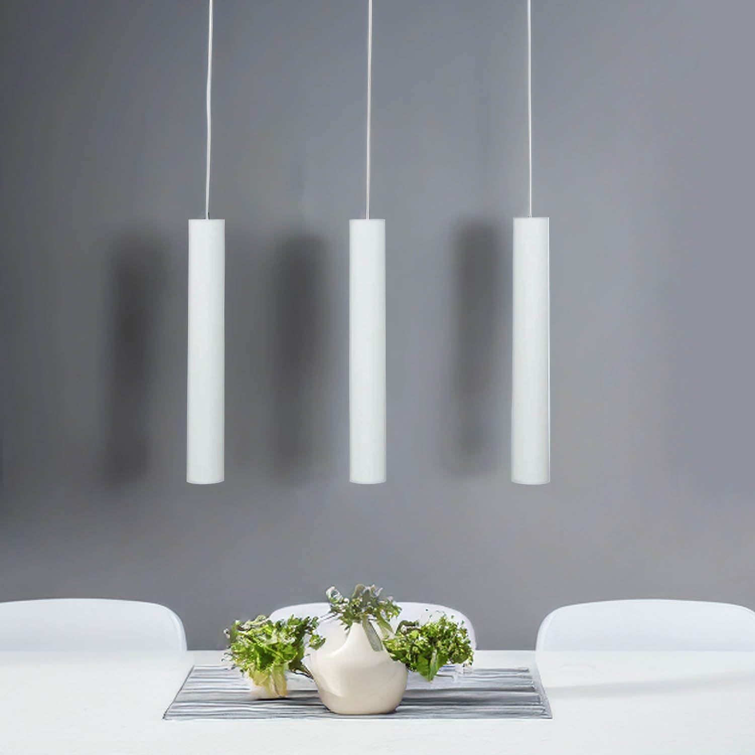 Lampada Sospensione LED Moderna Cilindrica 3W - Luce Cucina, Tavolo Pranzo, Bar, Nero 4000K, 50cm - Foto 6