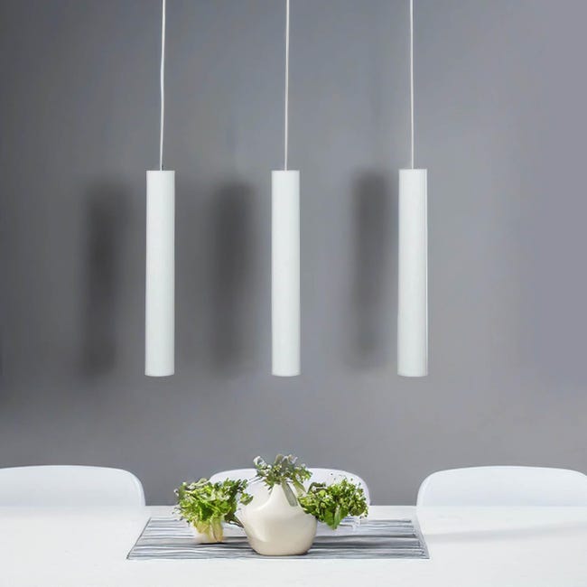 Lampada Sospensione LED Moderna Cilindrica 3W - Luce Cucina, Tavolo Pranzo, Bar, Nero 4000K, 50cm - Foto 6