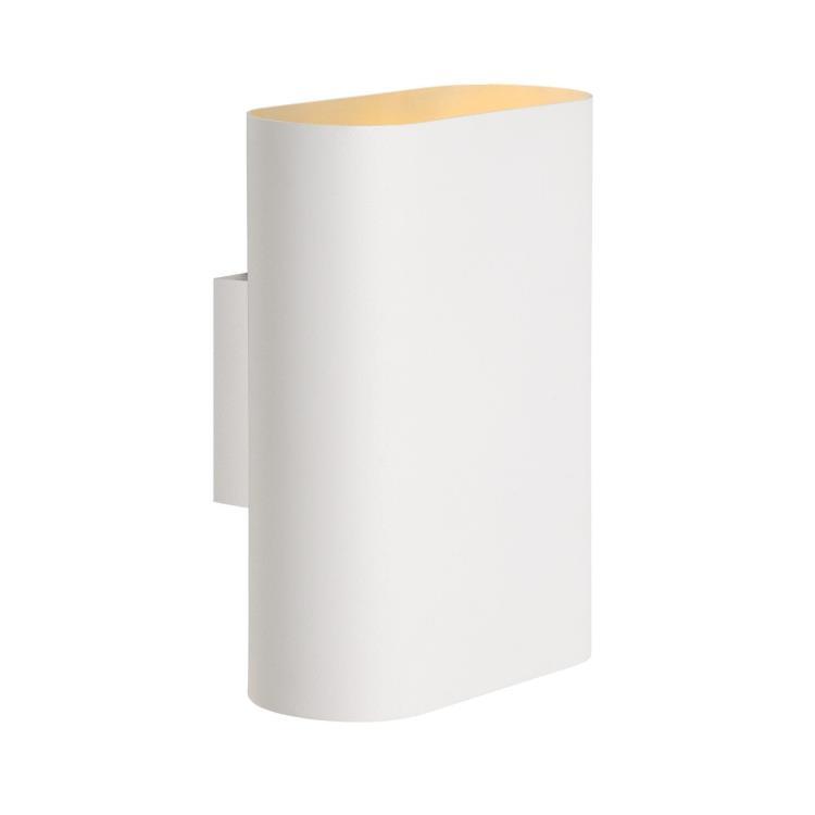 Kinkiet ścienny Ovalis biały 2xE14x9W wym: 20 x 16 x 9 cm metal IP20 Lucide