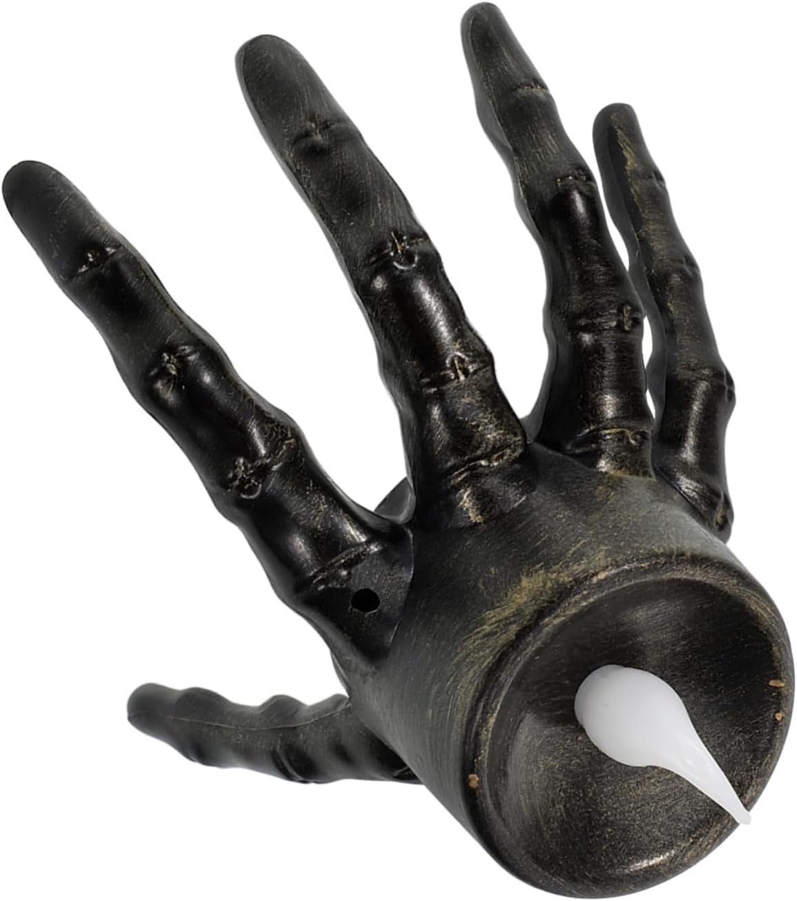 Świeczka szkielet w kształcie dłoni na Halloween, bezpłomieniowe sztuczne świece na baterie do dekoracji