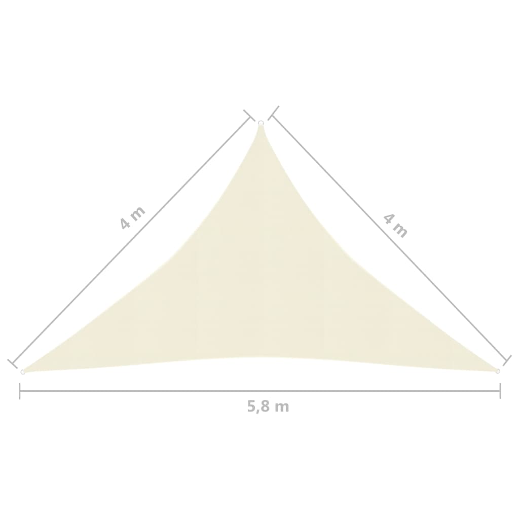 Vela ombreggiante 160 g/m² crema 4 x 4 x 5,8 m HDPE 02_0009095 - 6