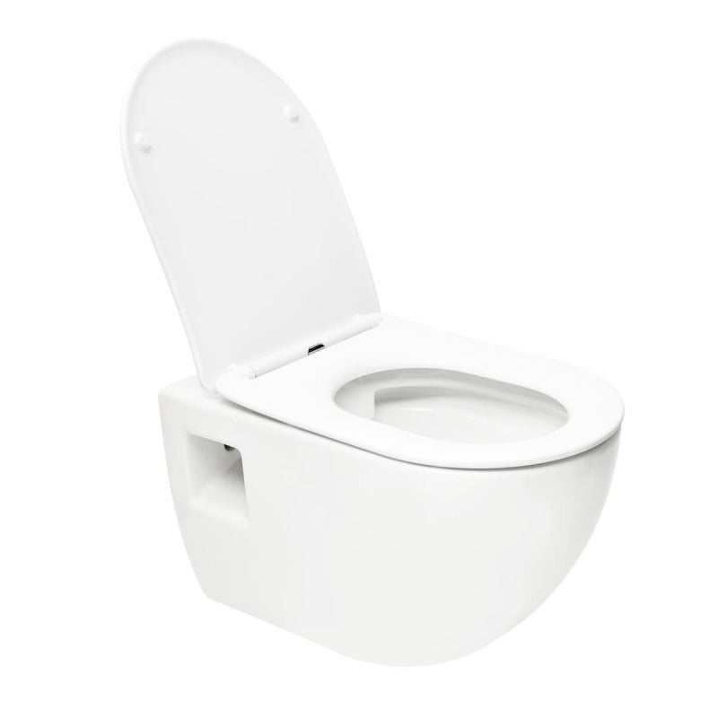 Pack WC Bâti-support Rapid SL + WC sans bride SAT + Abattant SoftClose + Plaque Chrome (RapidSL-Project-1) - 4