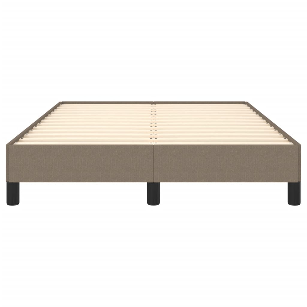 Cadre de lit sans matelas taupe 120 x 200 cm en tissu - 5