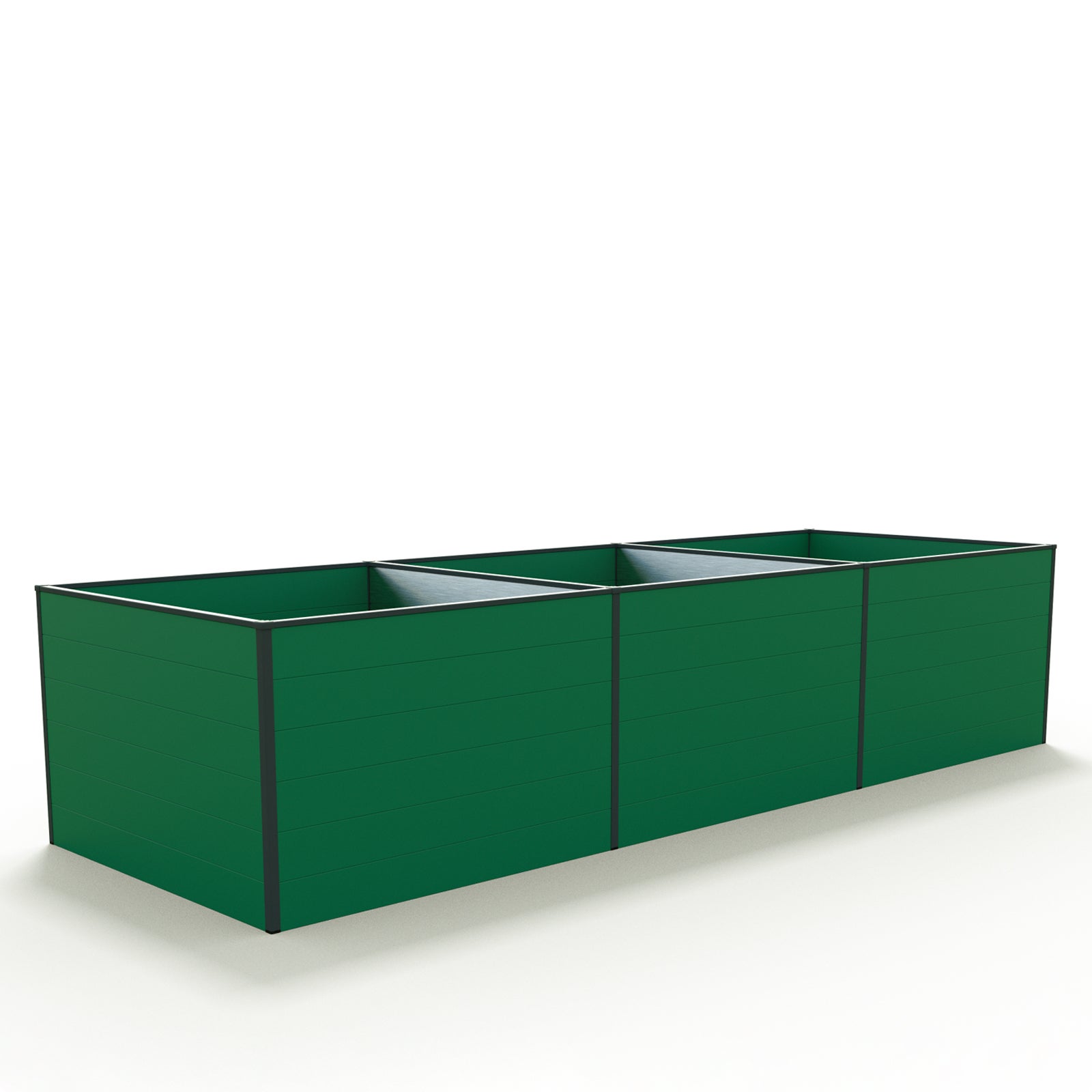 119 x 351 x 77 cm Grzadka podwyzszona, zielony