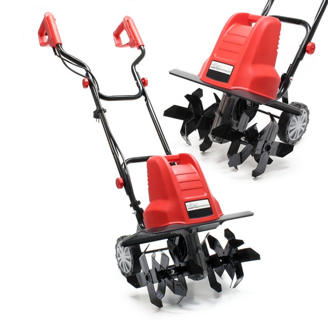 Wiltec Motozappa elettrica per giardino, 1500 W 400 rpm, 24 lame, Elettrozappa Fresa per orto