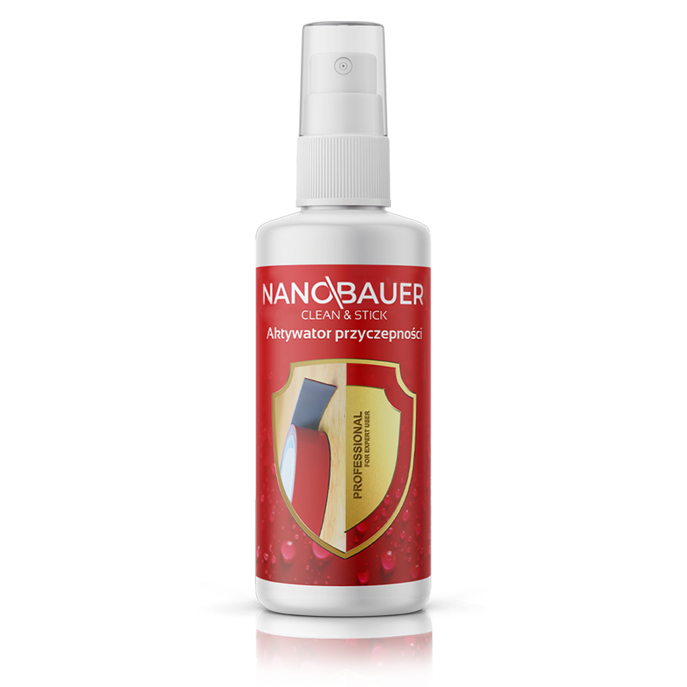Środek do odtłuszczania szyb, szkła, płytek i ceramiki przed montażem i klejeniem Clean &amp; Stick 100ml NANOBAUER