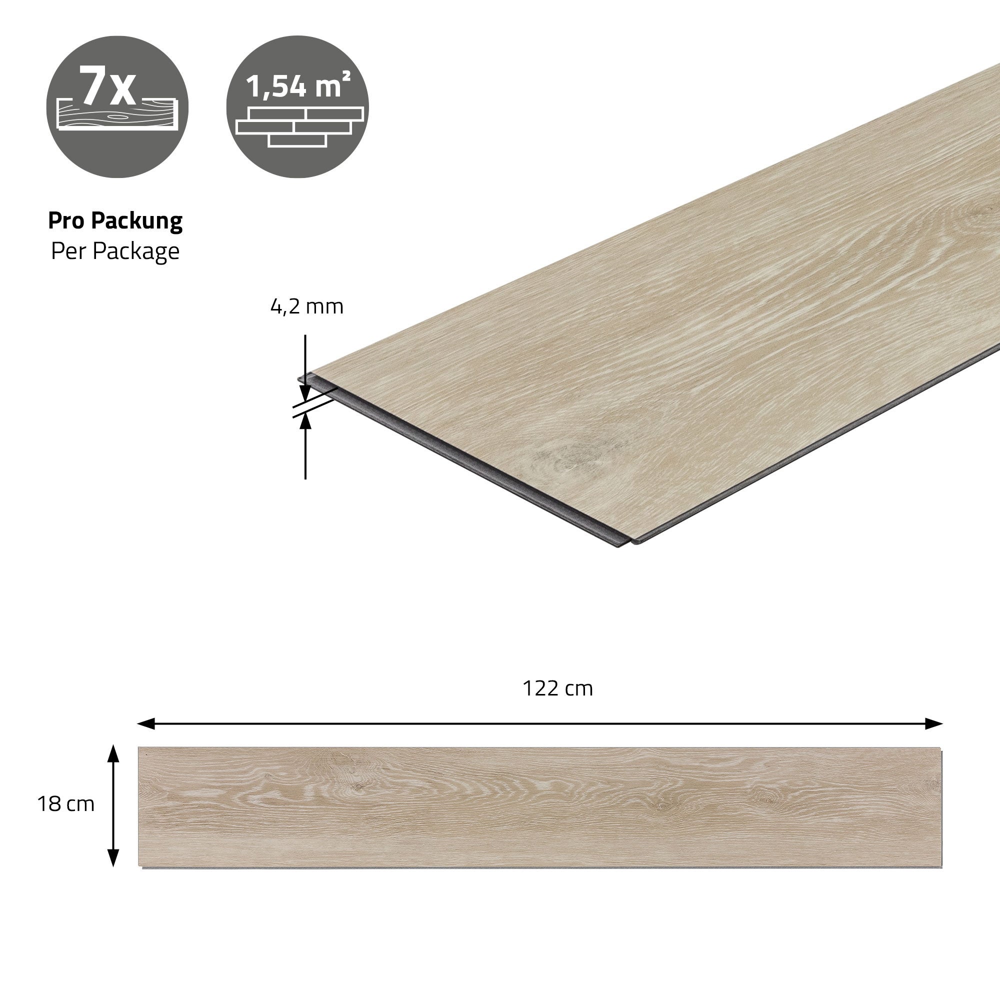 Revêtement de sol clipsable en vinyle 122cm x 18cm x 4,2mm 6,16m²/28 planches chêne marron afterglow imitation parquet pvc étanche classe charge 34 - 3