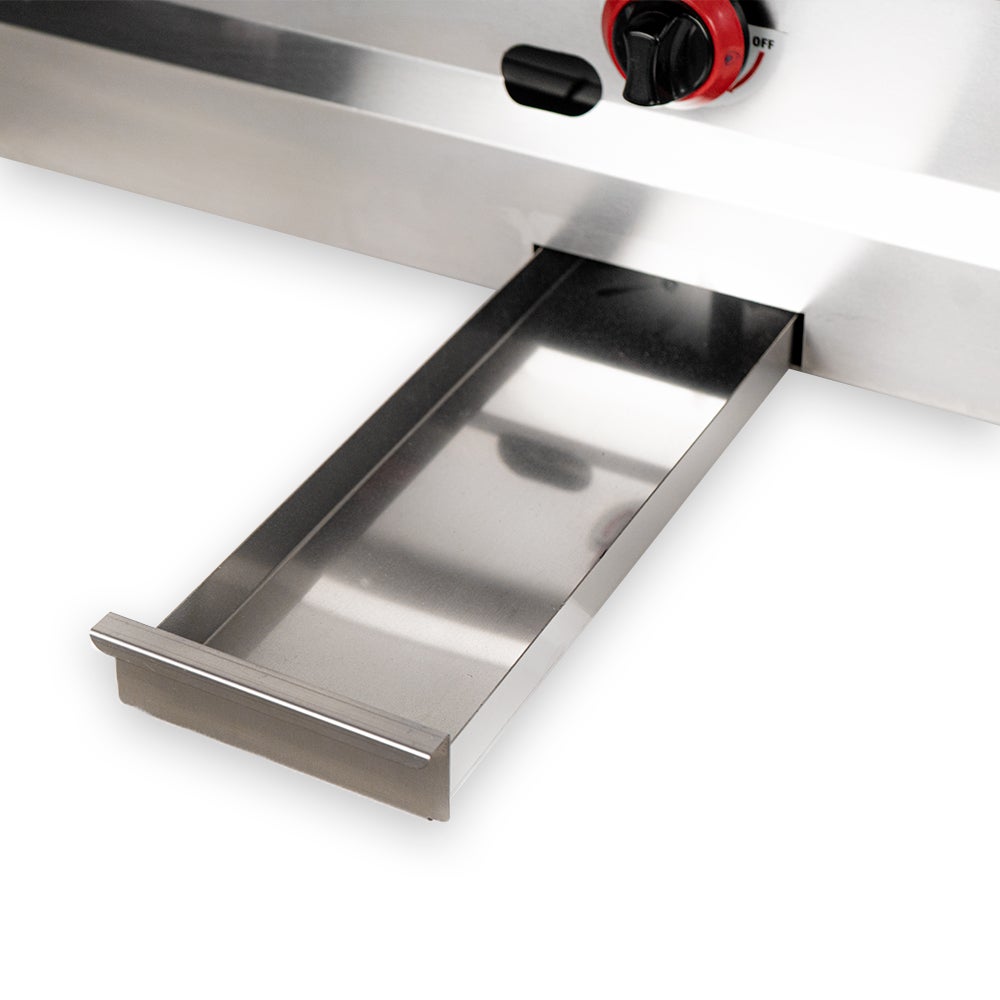Romux® Barbecue Industriale a Gas con Pietra Lavica 100 cm da Banco con Alta Potenza Termica 34.500 W e Griglia Regolabile su 3 Altezze | Butano - 7
