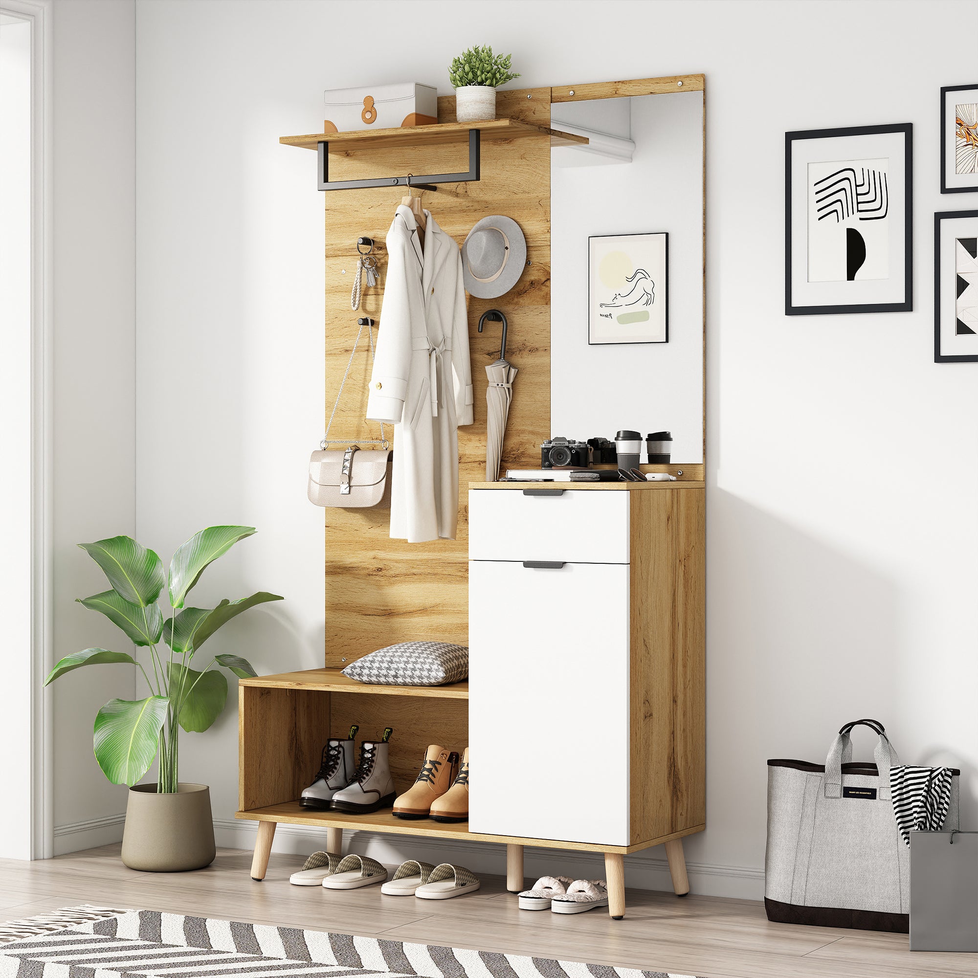 Appendiabiti Epoch Rack di Audo Copenhagen - legno naturale | Made In