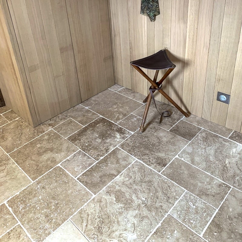 Travertin pierre naturelle mur/sol premier choix mix 61 x 40,6cm Ep. 1,2cm - Vendu au m² - 2