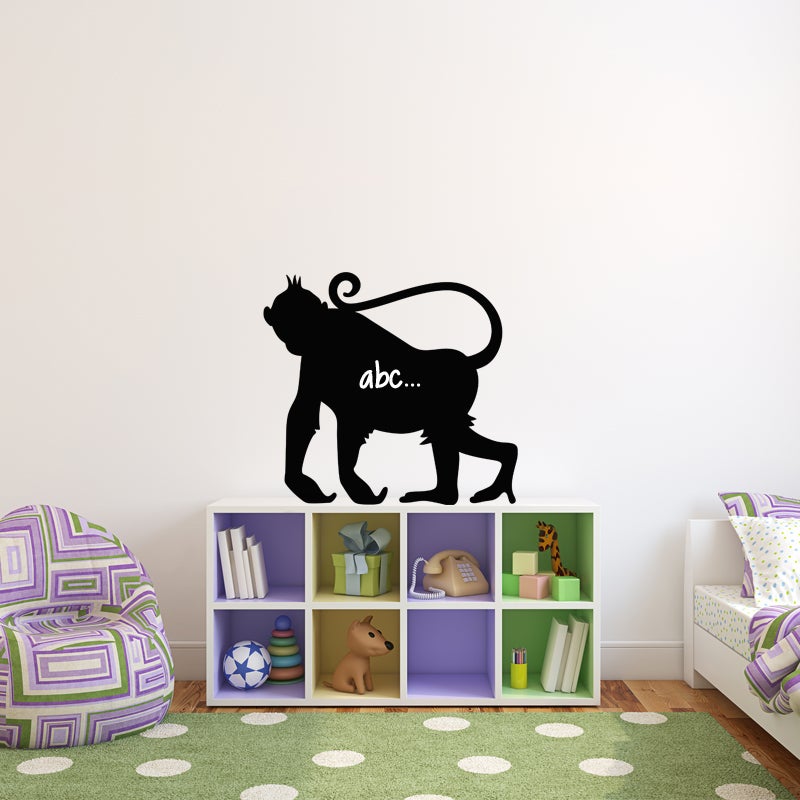 Adesivo ardesia Silhouette scimmia - Sticker adesivo - adesivi murali - 20x20cm - 3