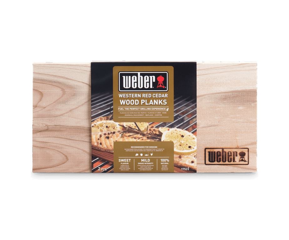 Planches à fumer WEBER - cèdre - 2pcs - 15x30cm - 7