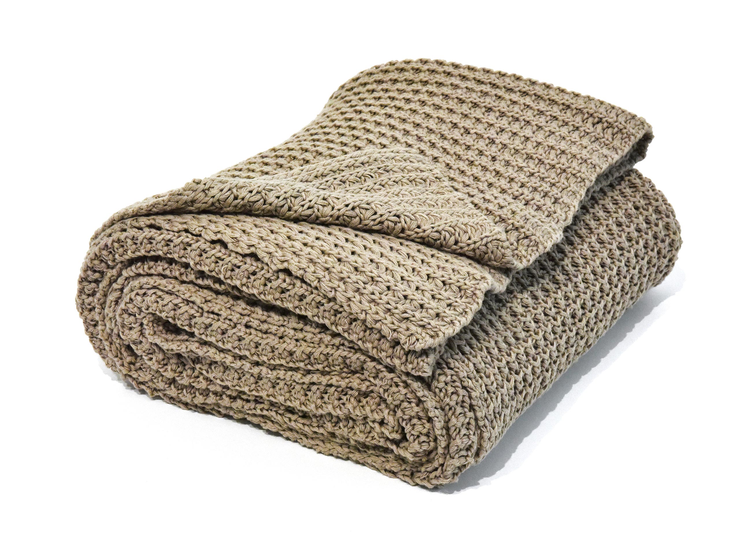 nielsen HOME Plaid Alen grosse maille, 150x200 cm, sable - 2
