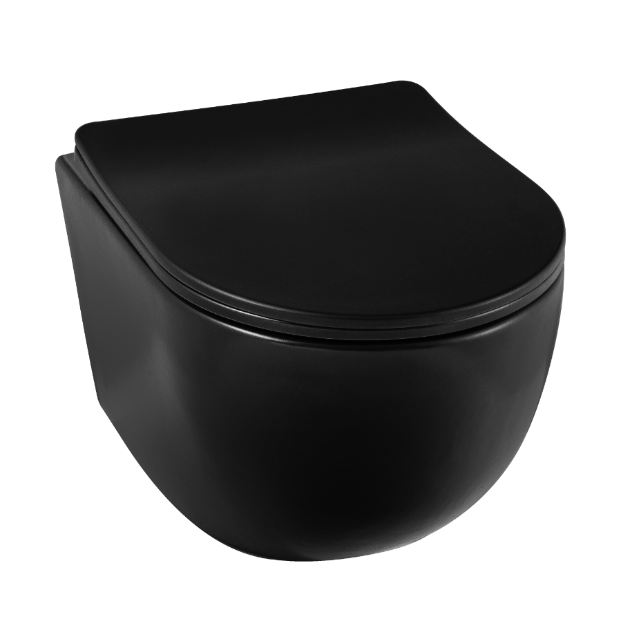 Balneo Miska WC podwieszana LUNA czarna Deska Wolnoopadająca