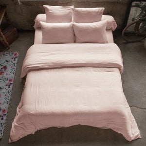 Today Housse De Couette 220x240 Cm Coton Rose Des Sables - Pour Lit 2 Personnes