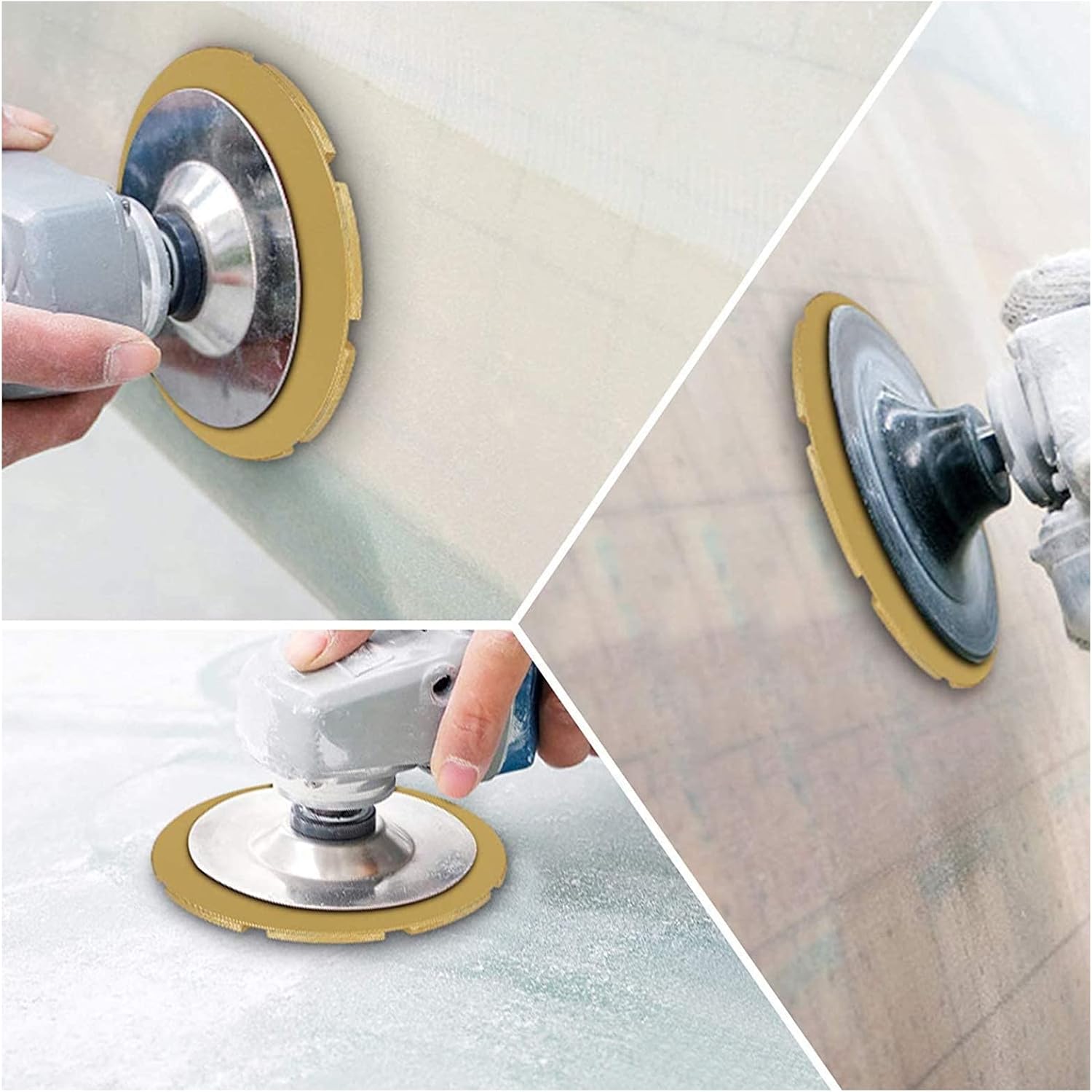 Meule boisseau diamantée à usage général de 125 mm pour béton et pierre - Double rangée, montage de 22,2 mm - 6