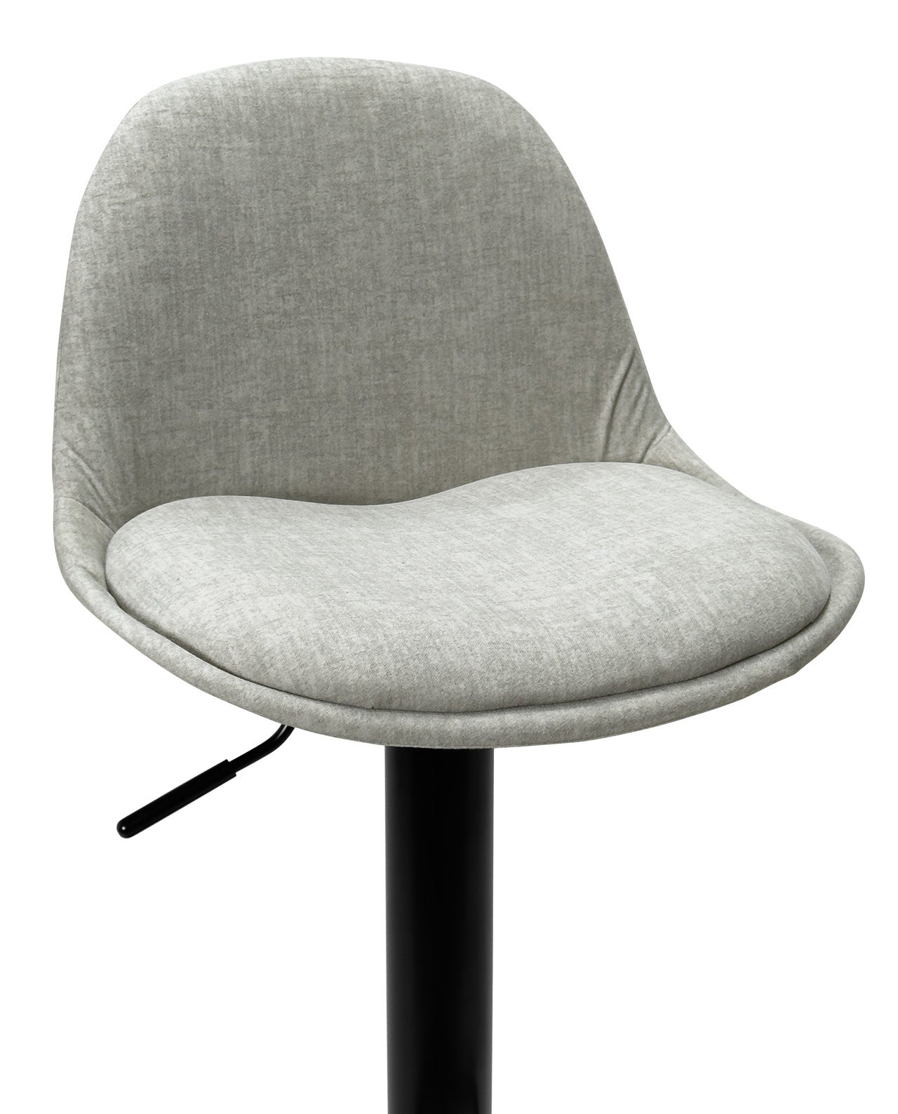 Lot de 2 Tabourets de Bar Réglables, Assise Tissu, Pied Chromé SIG+ Gris - 4