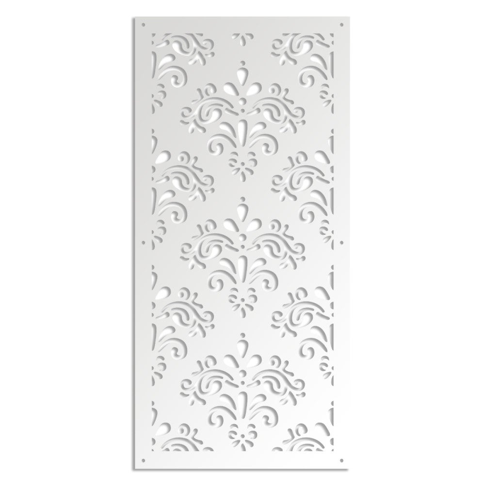 DAMASCO - Panel perforowany z PVC - Parasol przeciwsłoneczny - Rozmiar 47x94 cm - Grubość 1 cm - Kolor BIAŁY