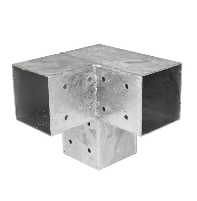 Conector de pérgola para postes de 9 x 9 cm Modelo cubo - Por unidad